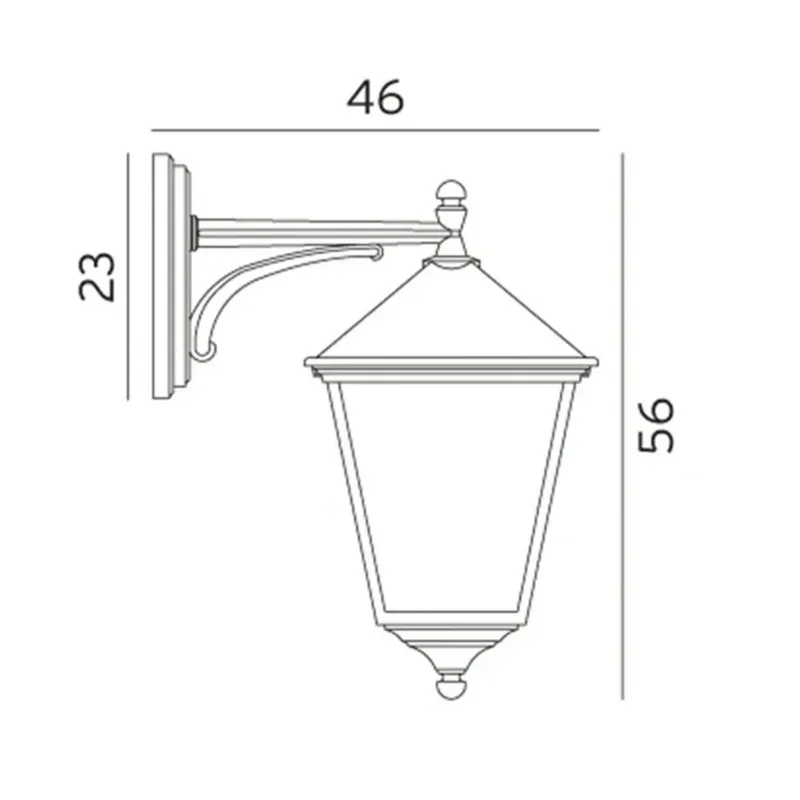 London Down Buiten Wandlamp Groot Wit van Norlys – productfoto