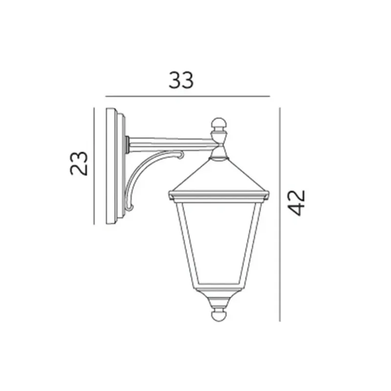 London Down Buiten Wandlamp Kleine Zwart by Norlys – product photo