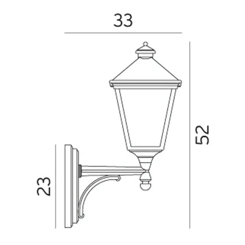 London Up Buiten Wandlamp Kleine Zwart fra Norlys – produktbillede