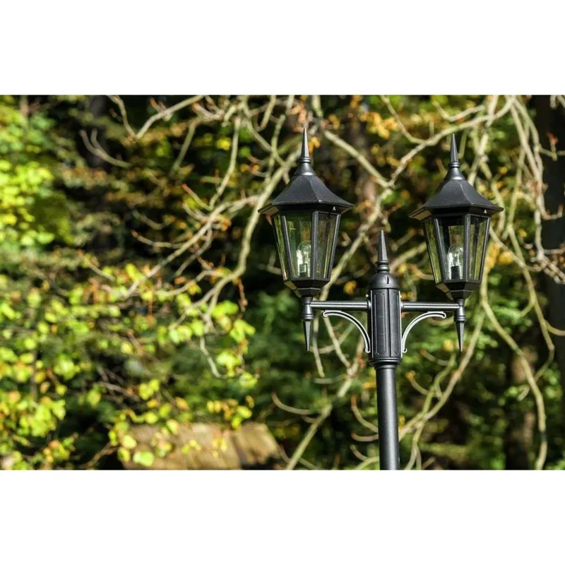 Modena 2 Buiten Park Lamp Breed met Grondpin Zwart by Norlys – product photo