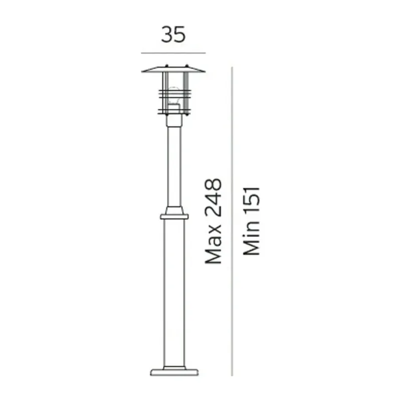 Stockholm 1 Park Lamp Zwart by Norlys – product photo