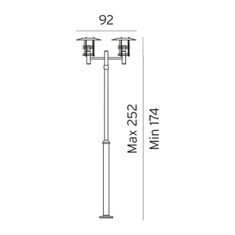 Stockholm 2 Park Lamp Verzinkt by Norlys – product photo