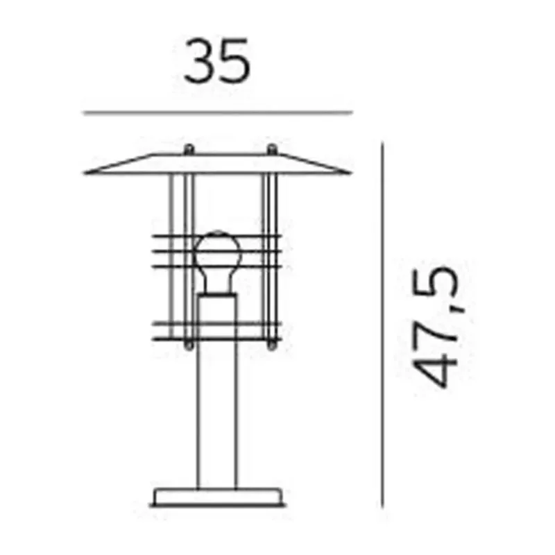 Stockholm Buiten Bedlampe H47,5 Zwart by Norlys – product photo