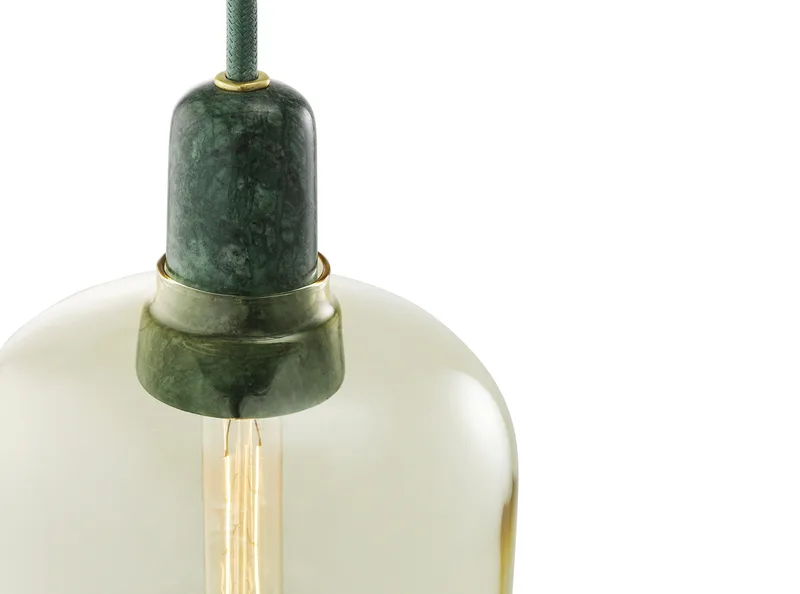Amp Hanglamp Small Goud/Groen - Normann Copenhagen - Woonkamer - Glas by Normann Copenhagen – product photo