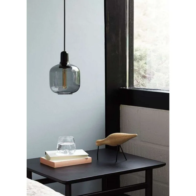 Amp Hanglamp Small Smoke/Zwart - Normann Copenhagen - Woonkamer - Glas by Normann Copenhagen – product photo