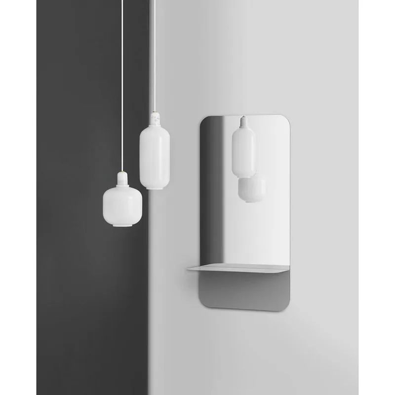 Amp Hanglamp Small Wit/Wit - Normann Copenhagen - Woonkamer - Glas by Normann Copenhagen – product photo