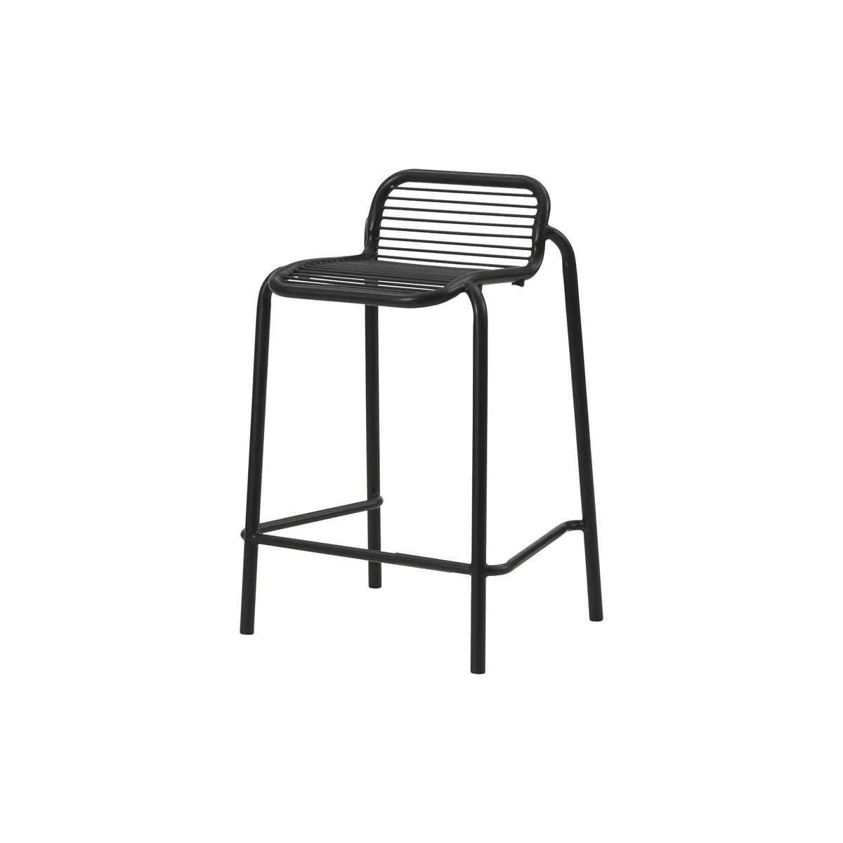 Barhocker Vig - Schwarz - thermolackierter Stahl - Designer Simon Legald von Normann Copenhagen – Produktfoto