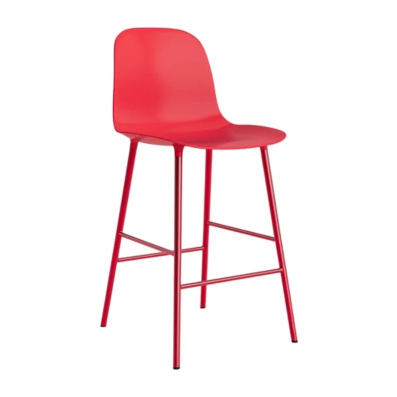 Barstoel Normann Copenhagen Form Bar Chair 65 cm Steel Bright Red by Normann Copenhagen in Rood – product photo