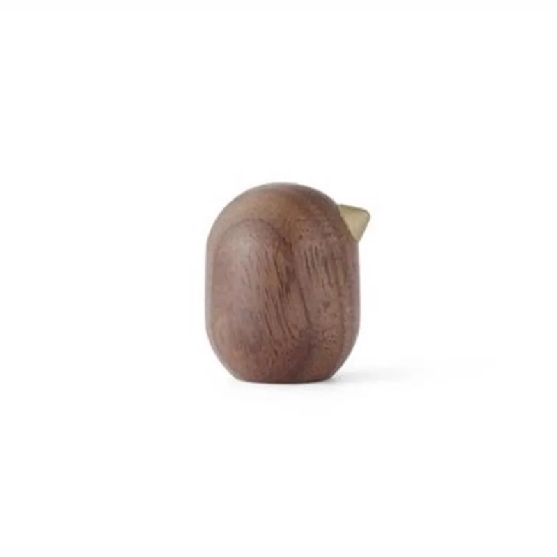 Beeld Normann Copenhagen Little Bird 3 cm Walnut by Normann Copenhagen in Houtkleurig – product photo