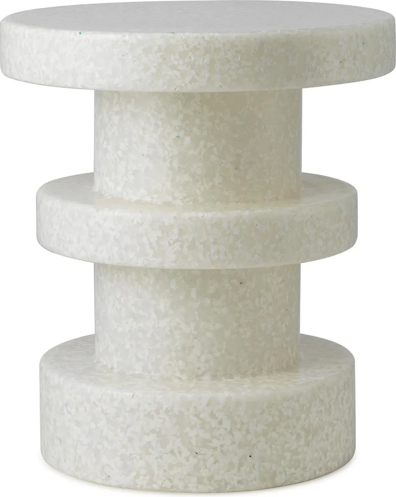 Bit Stool Stack - Bijzettafel Wit-Wit - H 42 x Ø 36 cm van Normann Copenhagen in Wit – productfoto