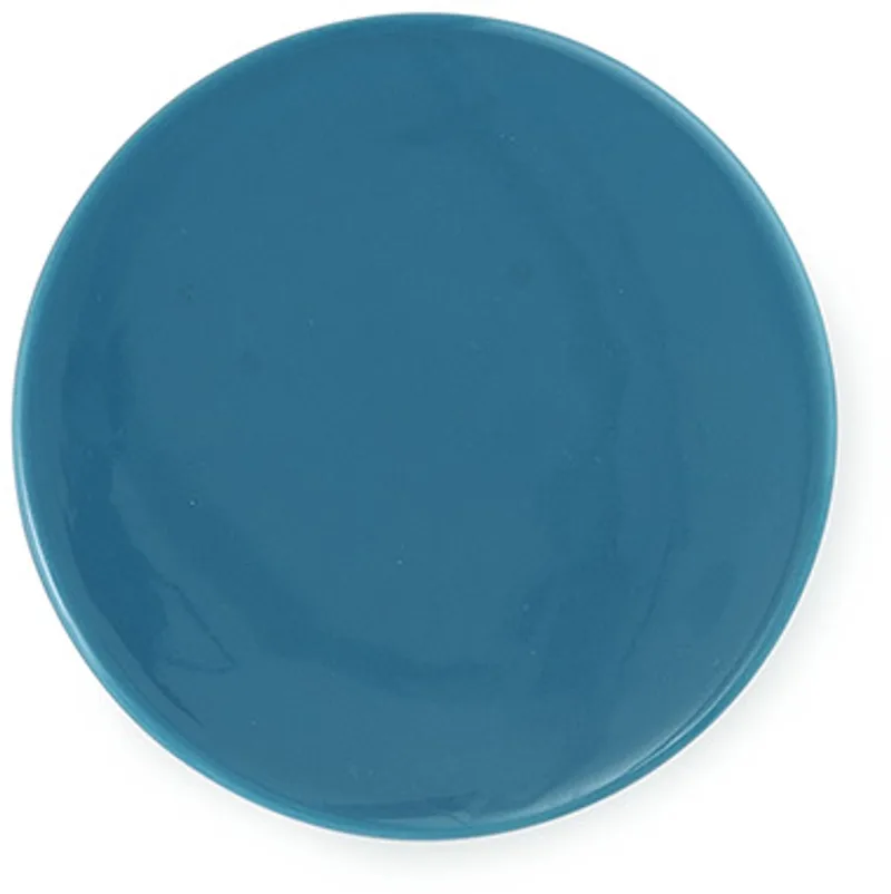 Deko Object S1 Petrol Blue - keramisch deksel voor Deko Object - Ø10 x H1,6 cm by Normann Copenhagen in Petrolblauw – product photo