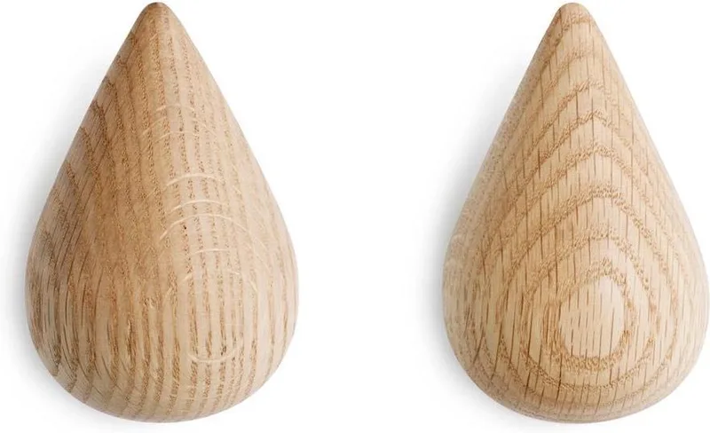 Dropit - Kapstok - Hout - Set 2 stuks von Normann Copenhagen in Bruin – Produktfoto