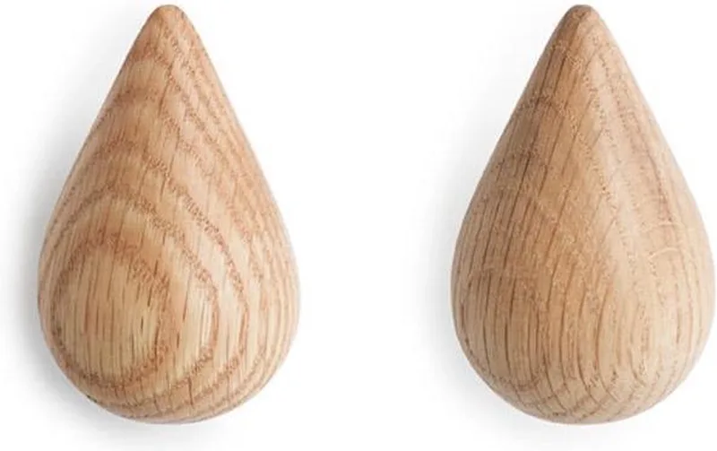 Dropit wandhaak - hout - klein 2 stuks - nature von Normann Copenhagen in Beige – Produktfoto