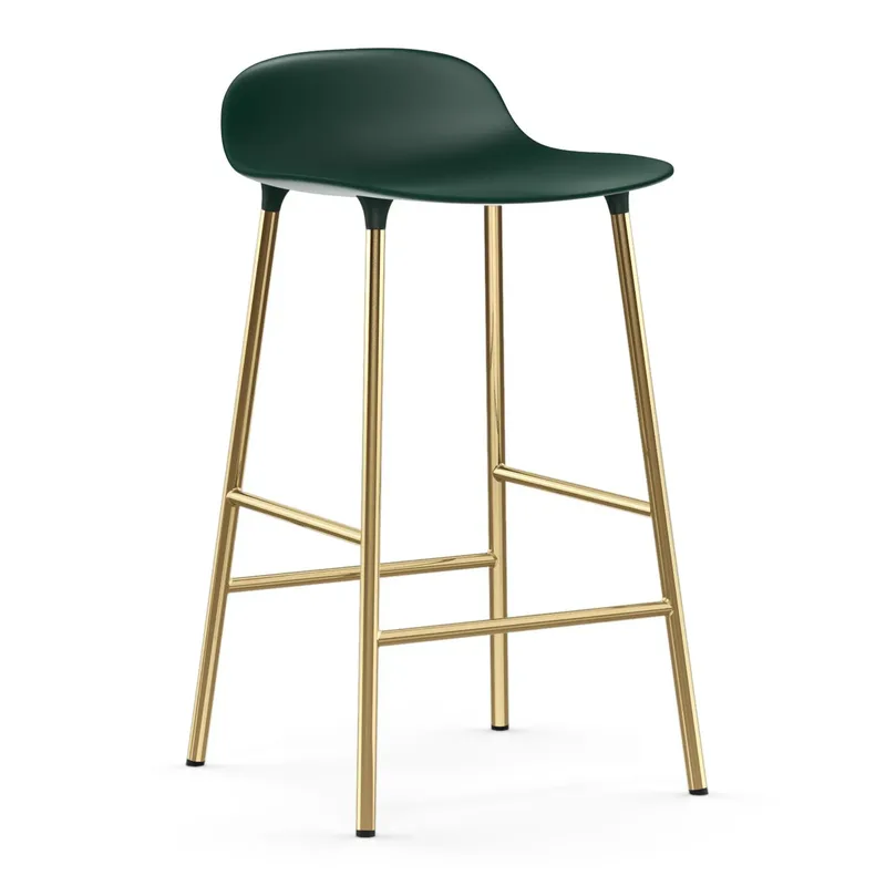 Form Barstuhl Messingbeine Grün från Normann Copenhagen – produktbild