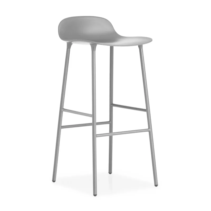 Form Barstuhl Metallbeine 75cm Grau från Normann Copenhagen – produktbild