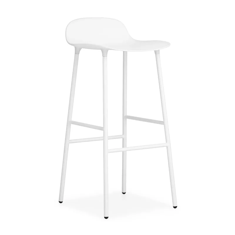 Form Barstuhl Metallbeine 75cm Weiß från Normann Copenhagen – produktbild