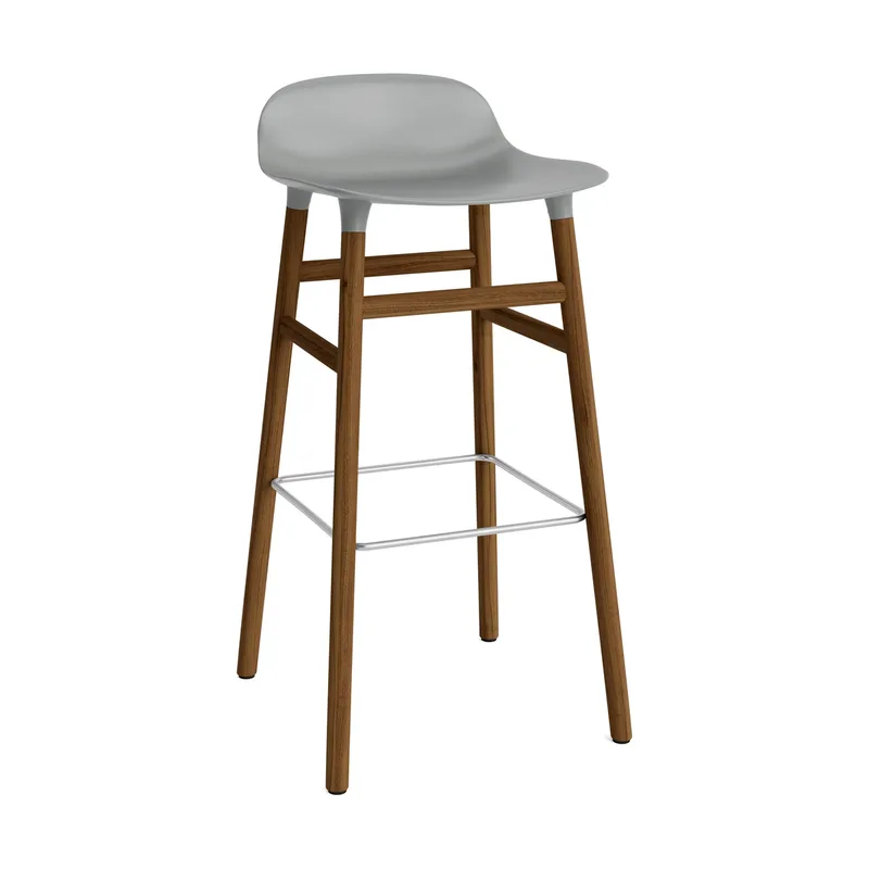Form Barstuhl valnötsBeine 75cm Grau by Normann Copenhagen – product photo