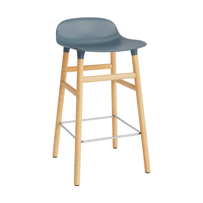 Form Chair Barstuhl Eichen-Beine Blau från Normann Copenhagen – produktbild