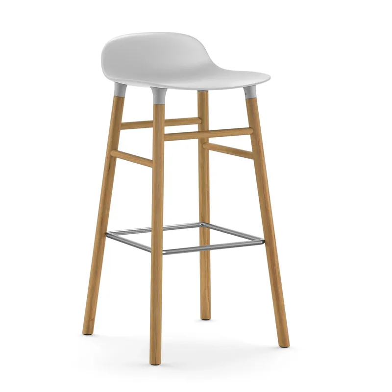Form Chair Barstuhl Eichen-Beine Weiß by Normann Copenhagen – product photo