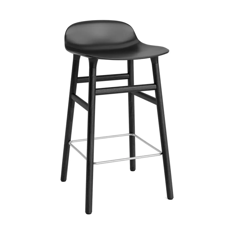 Form Chair Barstuhl lackierte Eichenbeine 65cm Schwarz från Normann Copenhagen – produktbild