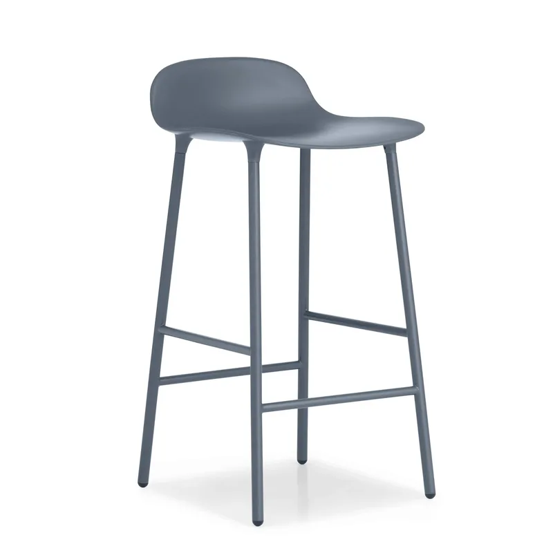 Form Chair Barstuhl metallBeine Blau från Normann Copenhagen – produktbild