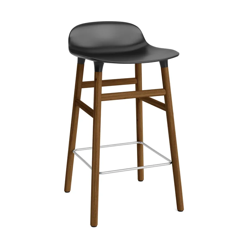 Form Chair Barstuhl valnötsBeine Schwarz van Normann Copenhagen – productfoto