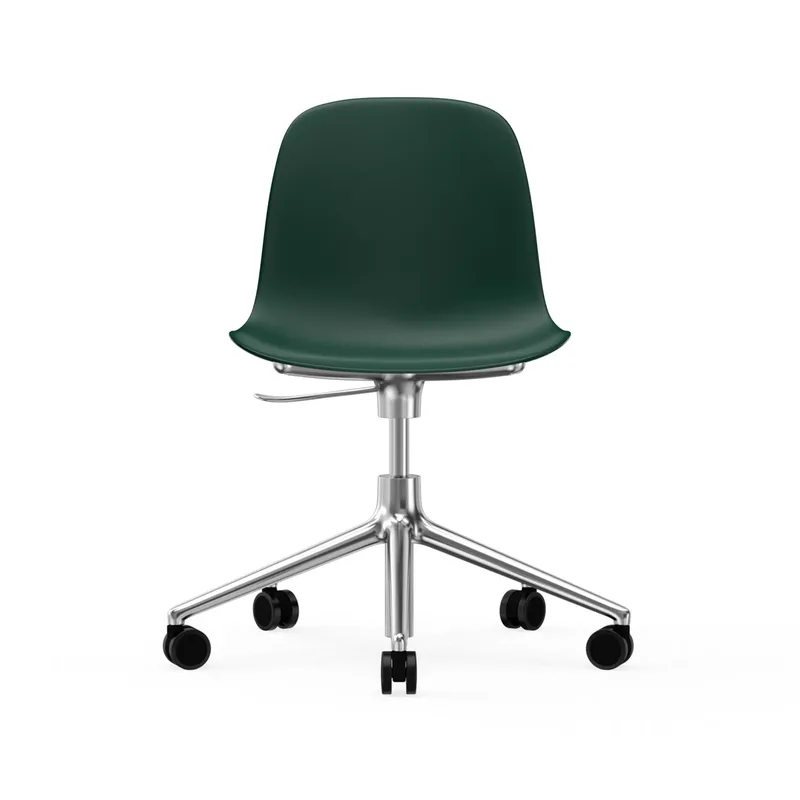 Form chair drehbar, 5W Bürostuhl Grün, Aluminium, Rollen by Normann Copenhagen – product photo
