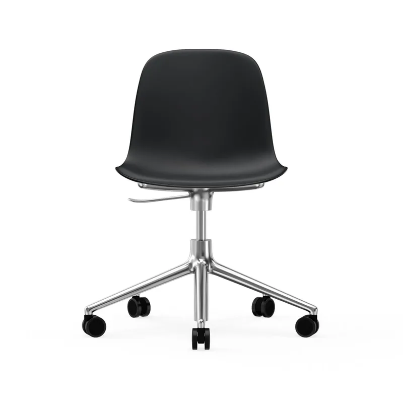Form chair drehbar, 5W Bürostuhl Schwarz, Aluminium, Rollen by Normann Copenhagen – product photo