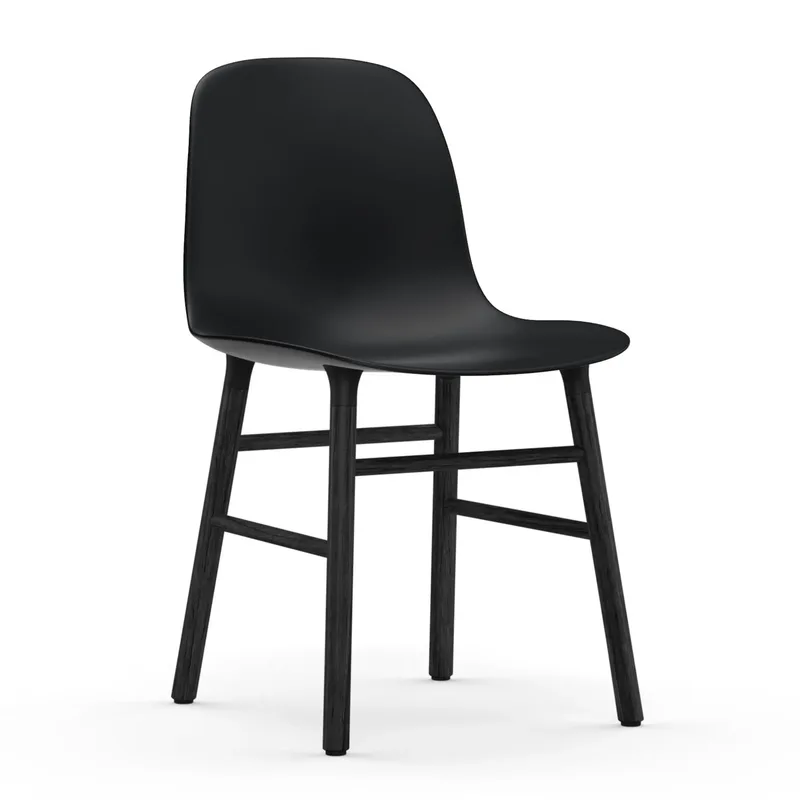 Form Stuhl schwarze Beine Schwarz by Normann Copenhagen – product photo