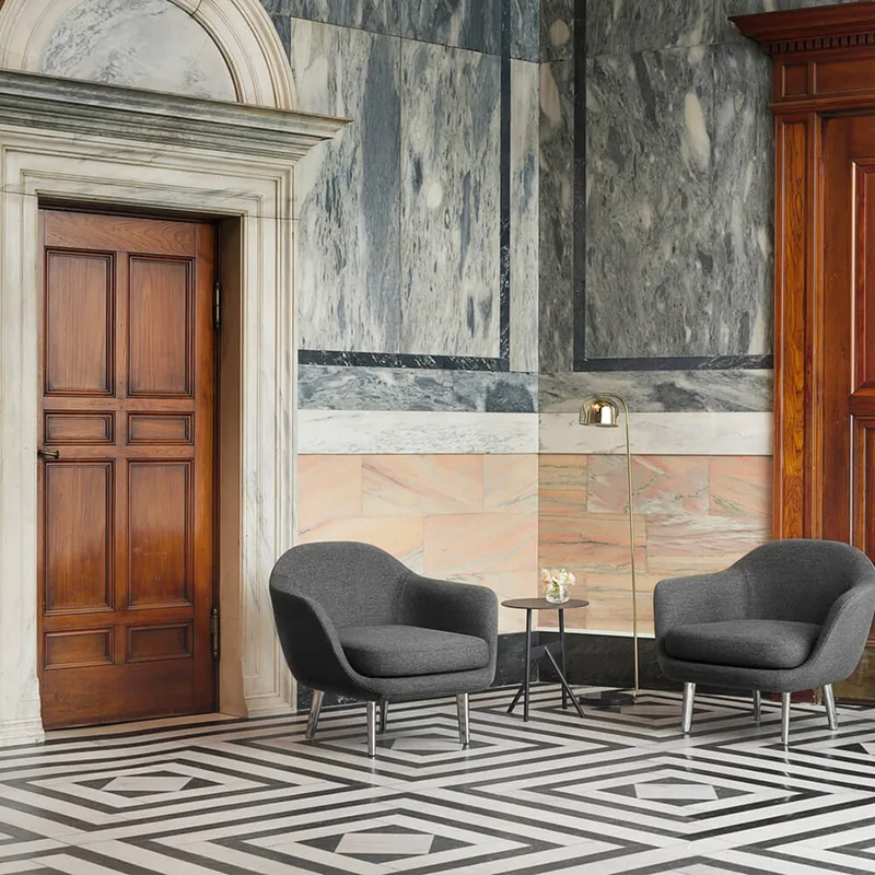 Grant Vloerlamp Geel Koper - Normann Copenhagen - Woonkamer - Metaal by Normann Copenhagen – product photo