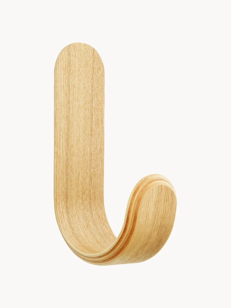 Houten wandhaak Curve von Normann Copenhagen – Produktfoto