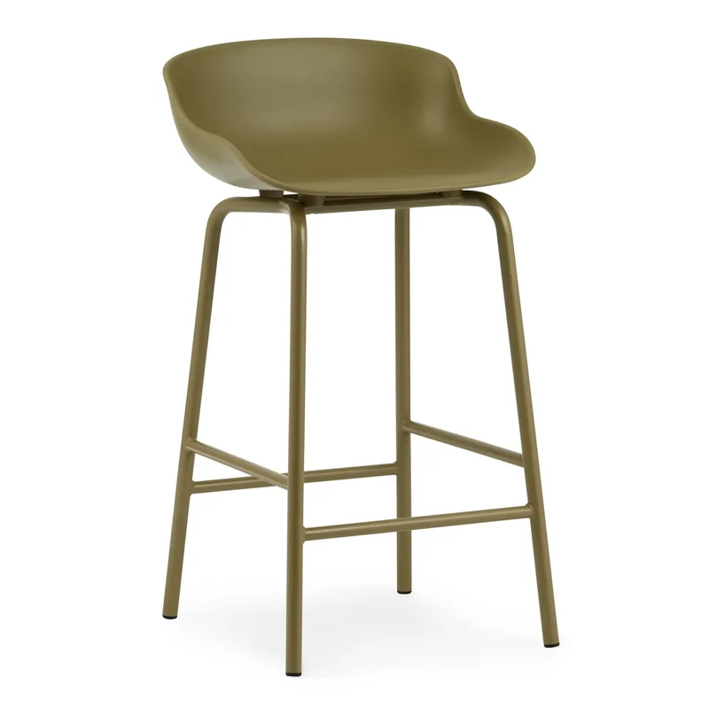 Hyg Barstuhl Metallbeine 65cm Olivgrün by Normann Copenhagen – product photo
