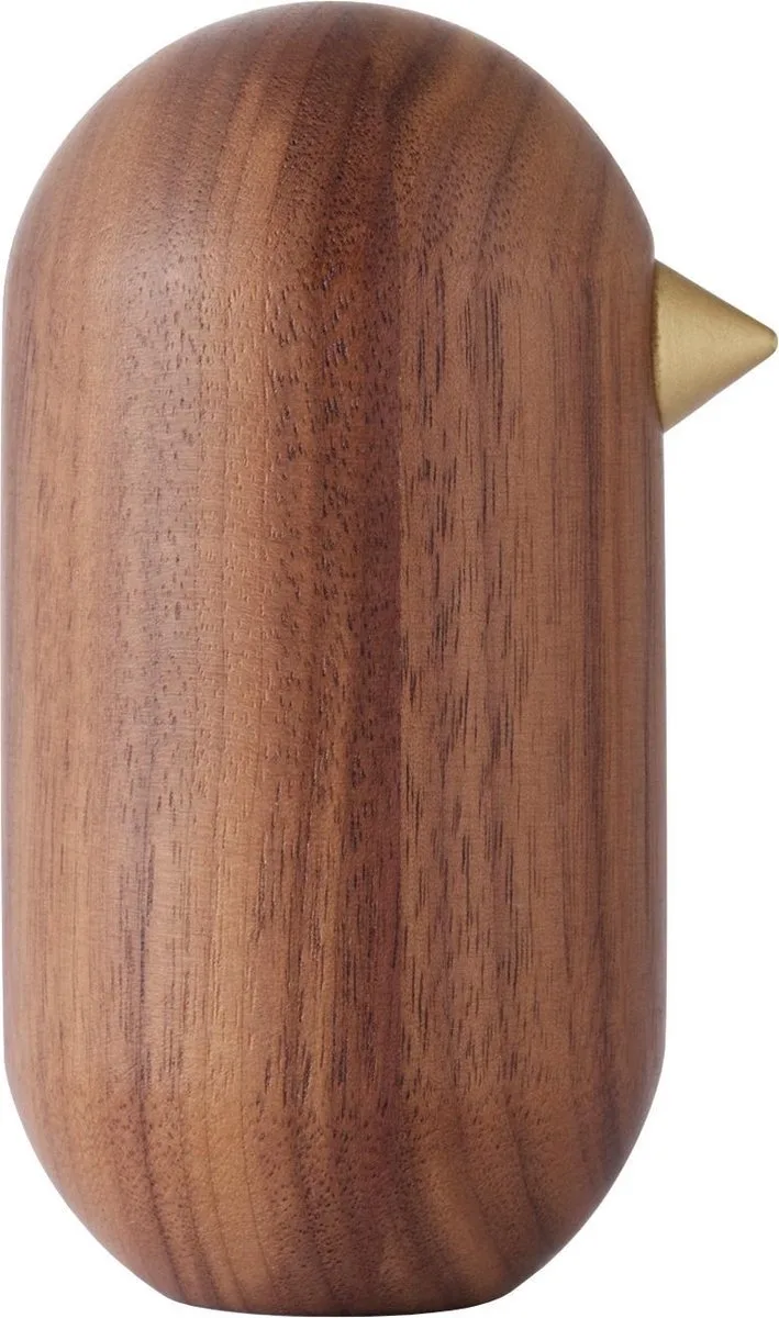 Little Bird Decoratie 10cm Walnoot van Normann Copenhagen in Bruin – productfoto