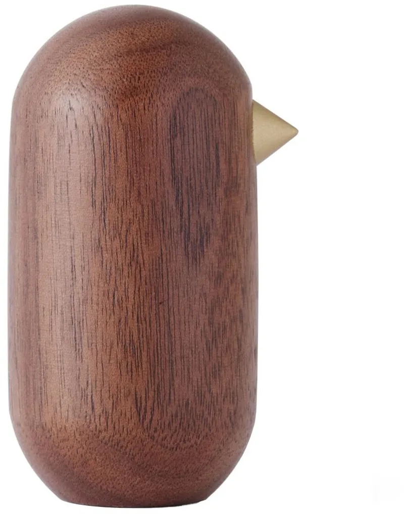 Little Bird Decoratie 7cm Walnoot van Normann Copenhagen in Bruin – productfoto