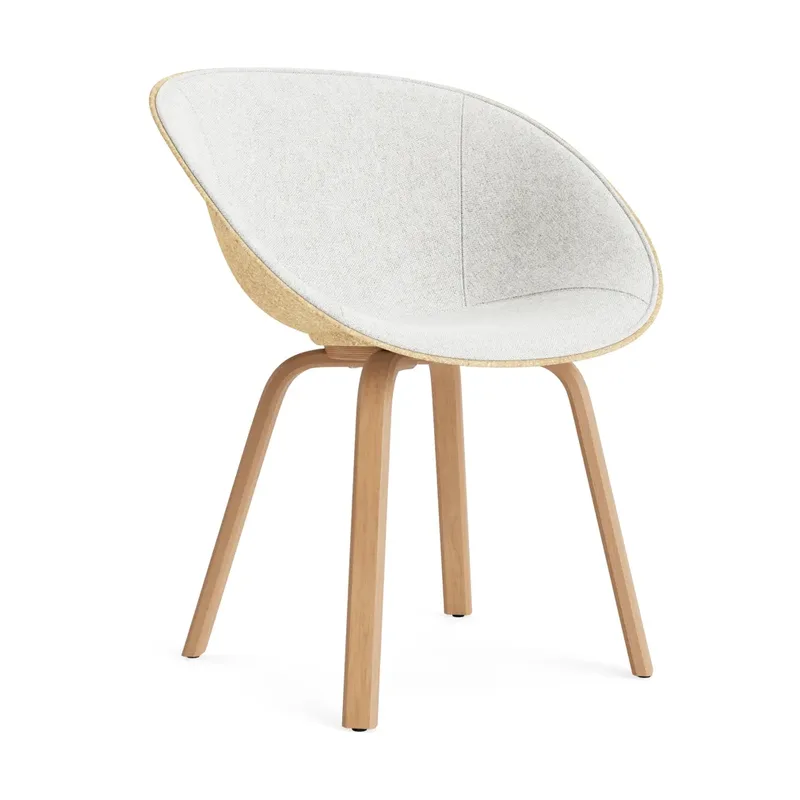 Mat Armchair Armlehnstuhl mit Vorderpolsterung Hallingdal 110-hemp-beech von Normann Copenhagen – Produktfoto