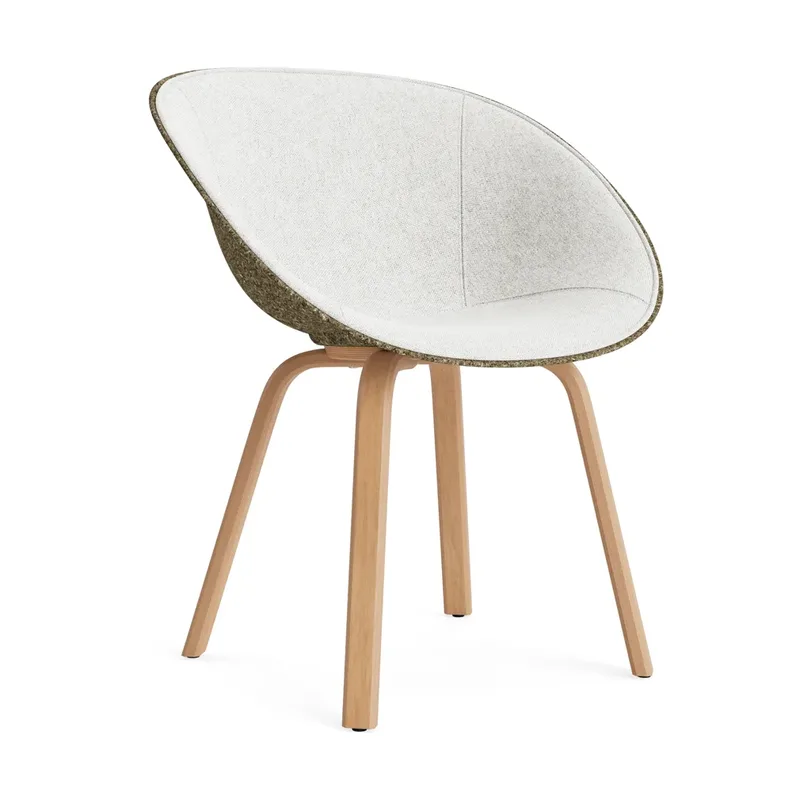Mat Armchair Armlehnstuhl mit Vorderpolsterung Hallingdal 110-seaweed-beech von Normann Copenhagen – Produktfoto