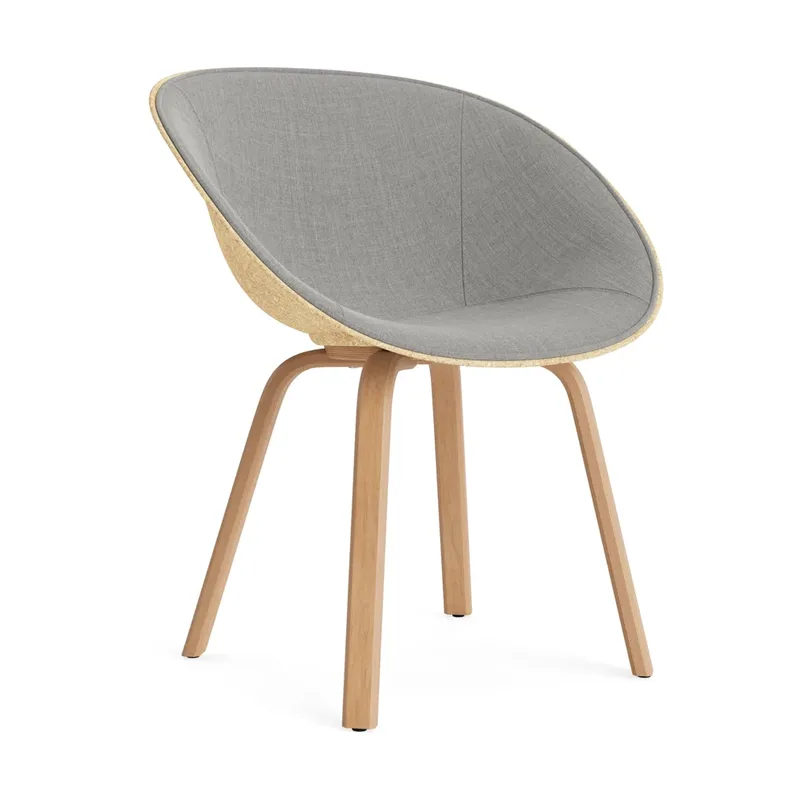 Mat Armchair Armlehnstuhl mit Vorderpolsterung Remix 133-hemp-beech von Normann Copenhagen – Produktfoto