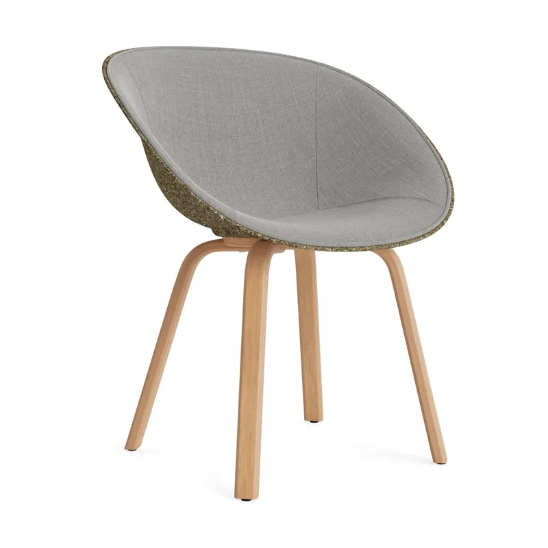 Mat Armchair Armlehnstuhl mit Vorderpolsterung Remix 133-seaweed-beech von Normann Copenhagen – Produktfoto