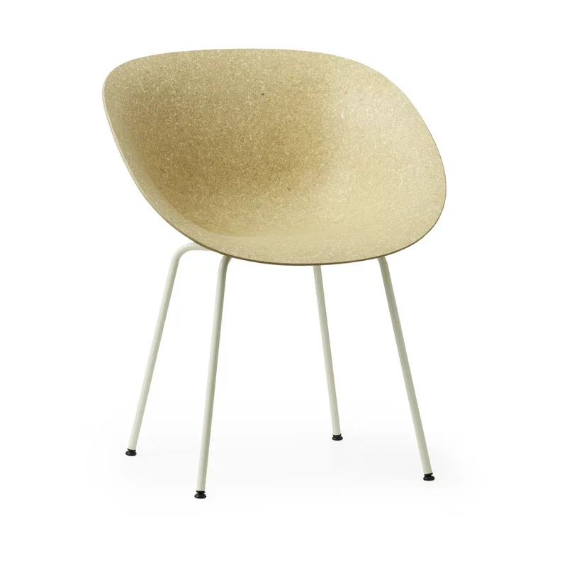 Mat Armchair Sessel Hemp-cream steel von Normann Copenhagen – Produktfoto