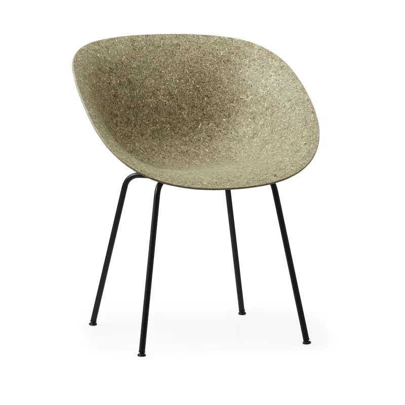 Mat Armchair Sessel Seaweed-black steel by Normann Copenhagen – product photo