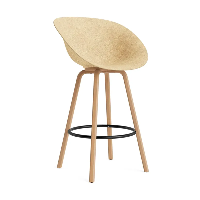 Mat Bar Armchair Armlehnstuhl 75 cm Hemp-beech-black steel från Normann Copenhagen – produktbild