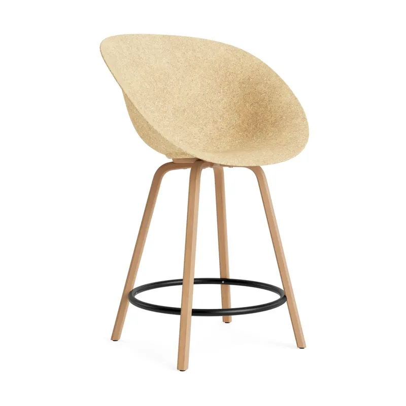 Mat Bar Armchair Barhocker 65 cm Hemp-beech-black steel by Normann Copenhagen – product photo