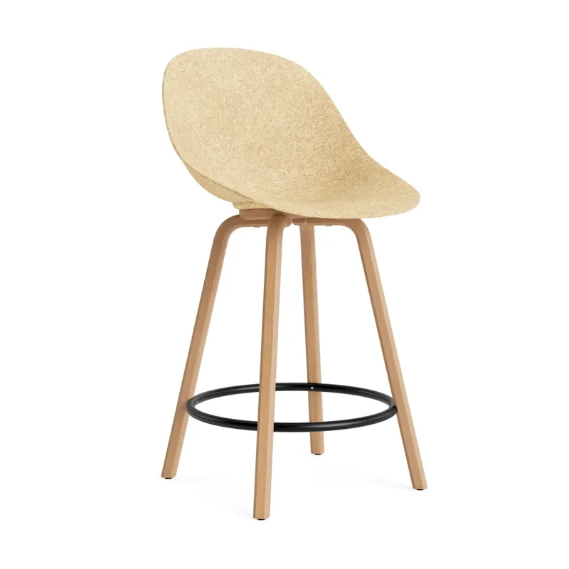 Mat Bar Chair Barhocker 65 cm Hemp-beech-black steel de Normann Copenhagen – photo du produit