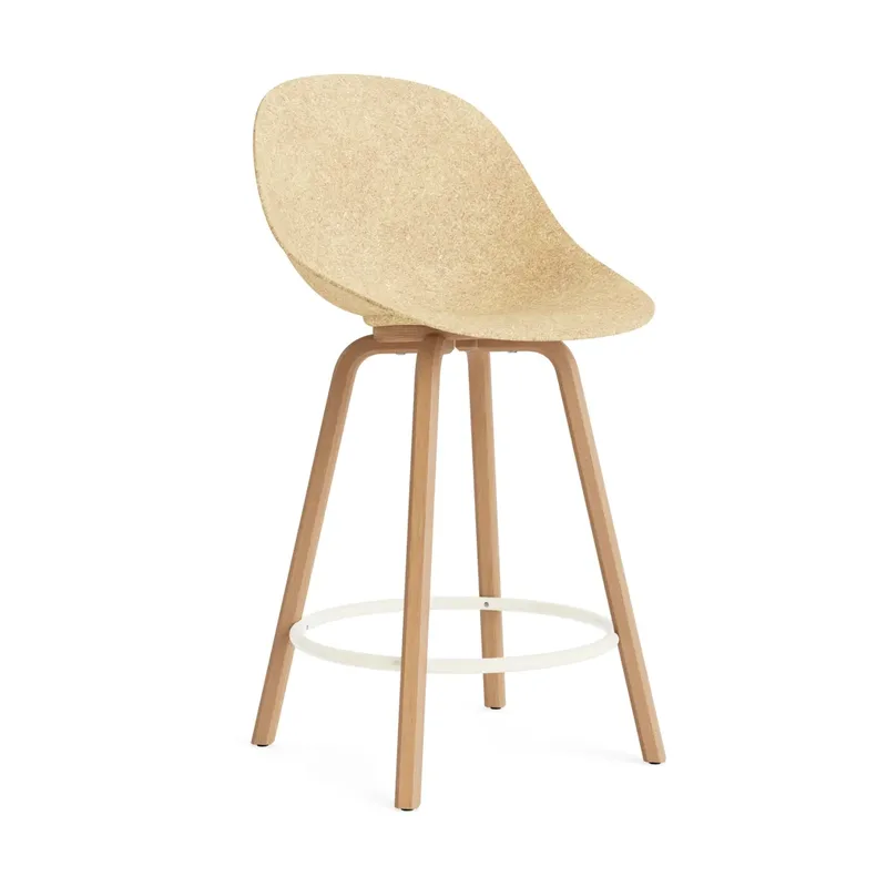 Mat Bar Chair Barhocker 65 cm Hemp-beech-cream steel von Normann Copenhagen – Produktfoto