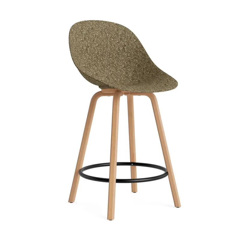 Mat Bar Chair Barhocker 65 cm Seaweed-beech-black steel de Normann Copenhagen – photo du produit