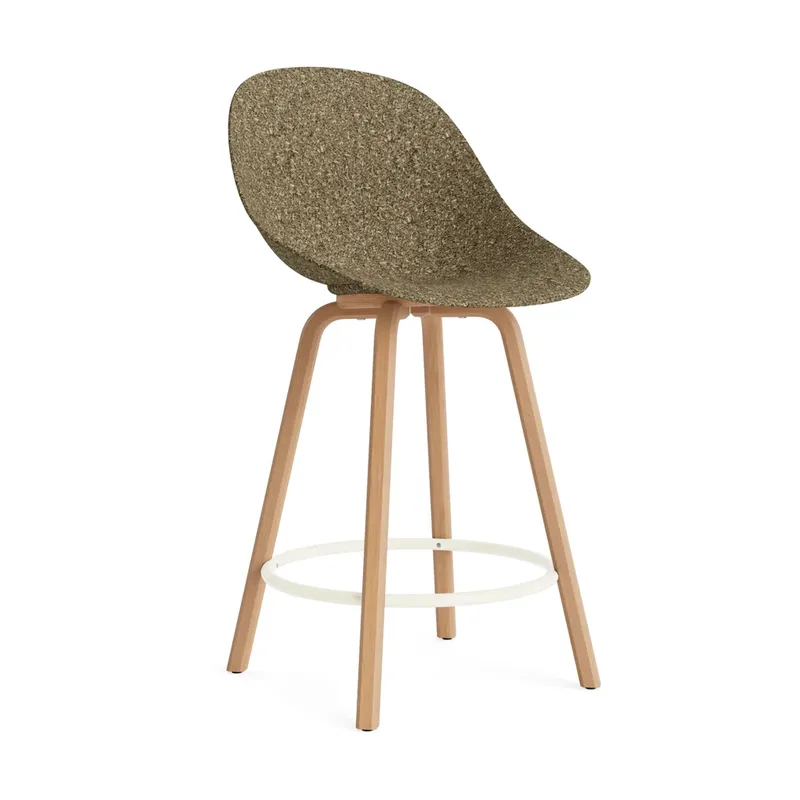 Mat Bar Chair Barhocker 65 cm Seaweed-beech-cream steel by Normann Copenhagen – product photo