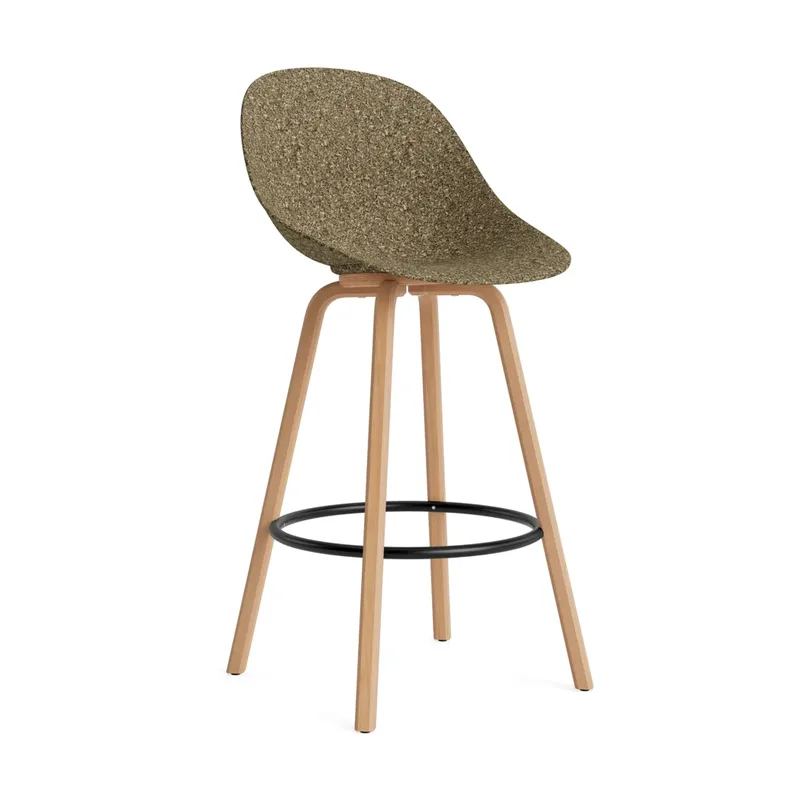 Mat Bar Chair Barhocker 75 cm Seaweed-beech-black steel från Normann Copenhagen – produktbild