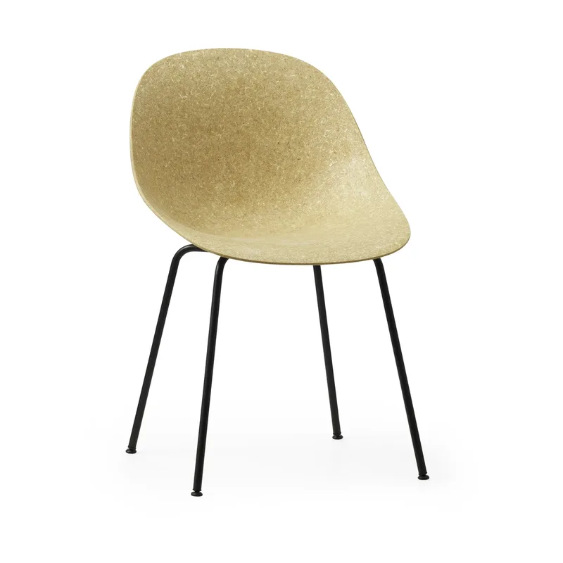 Mat Chair Stuhl Hemp-black steel von Normann Copenhagen – Produktfoto