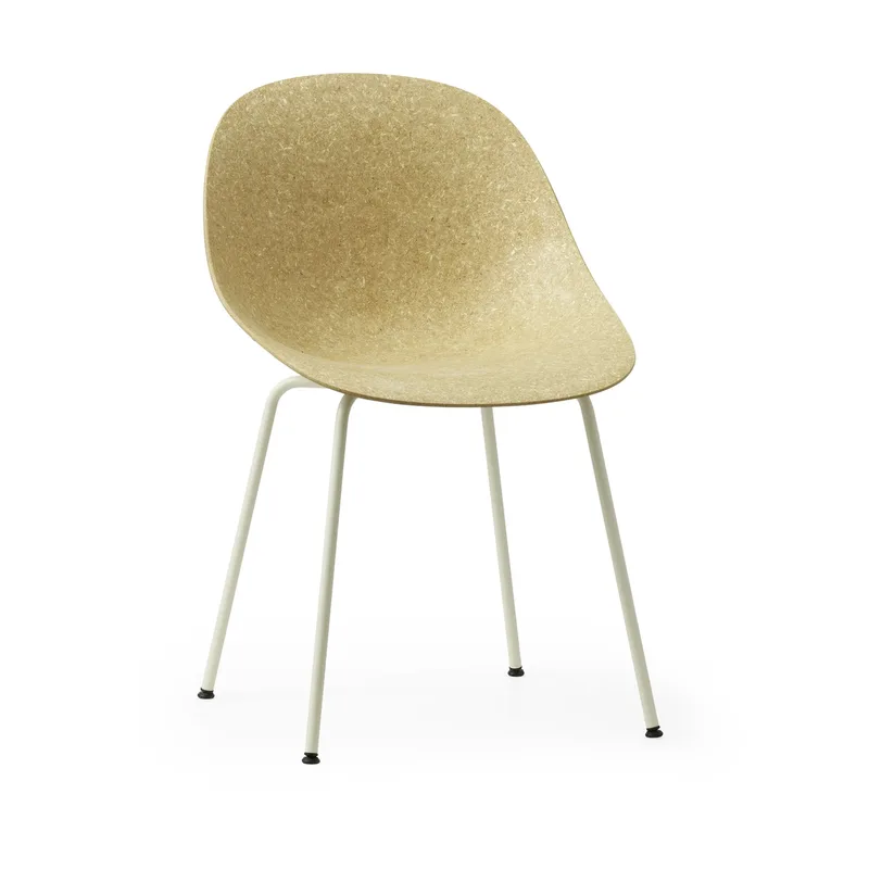 Mat Chair Stuhl Hemp-cream steel von Normann Copenhagen – Produktfoto