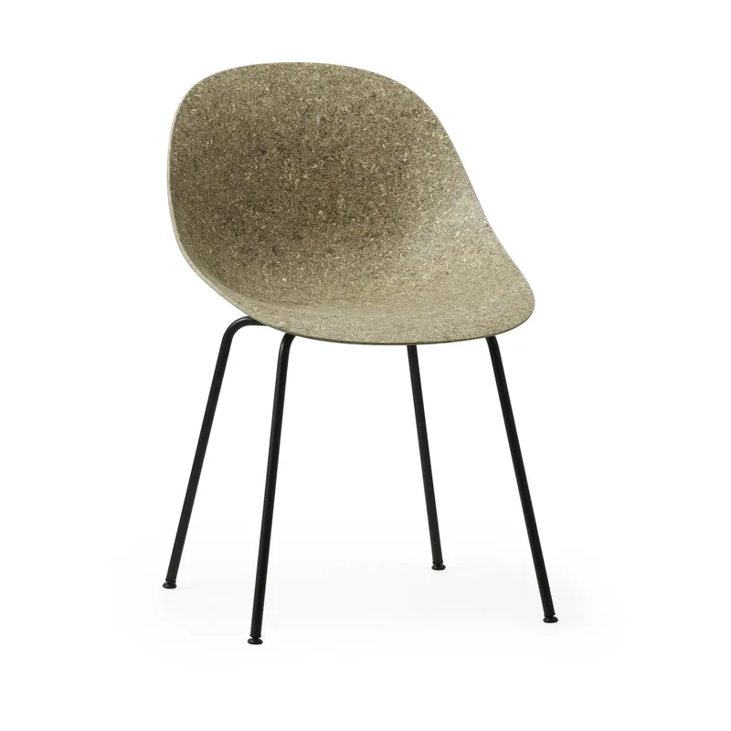 Mat Chair Stuhl Seaweed-black steel von Normann Copenhagen – Produktfoto